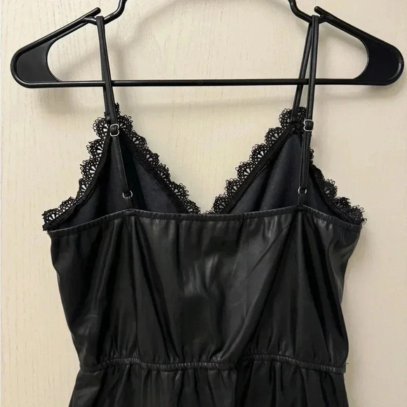 Black leather-like Promesa strappy dress great condition perfect for date night - Picture 3 of 8
